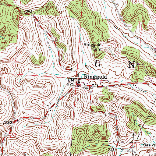Topographic Map of Township of Union, OH