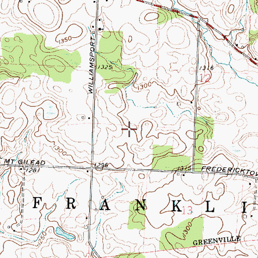 Topographic Map of Township of Franklin, OH