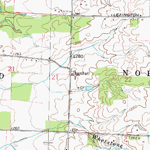 Topographic Map of Township of North Bloomfield, OH