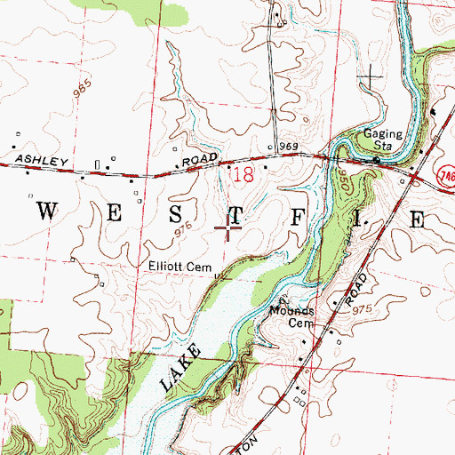 Topographic Map of Township of Westfield, OH