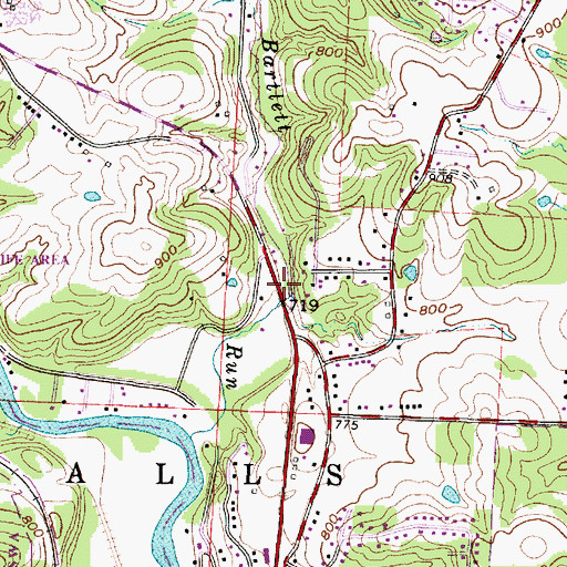 Topographic Map of Township of Falls, OH