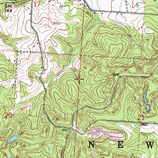 Topographic Map of Township of Newton, OH