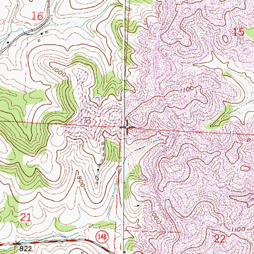 Topographic Map of Township of Rich Hill, OH