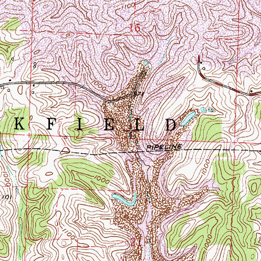 Topographic Map of Township of Brookfield, OH