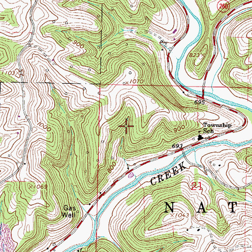 Topographic Map of Township of Elk, OH