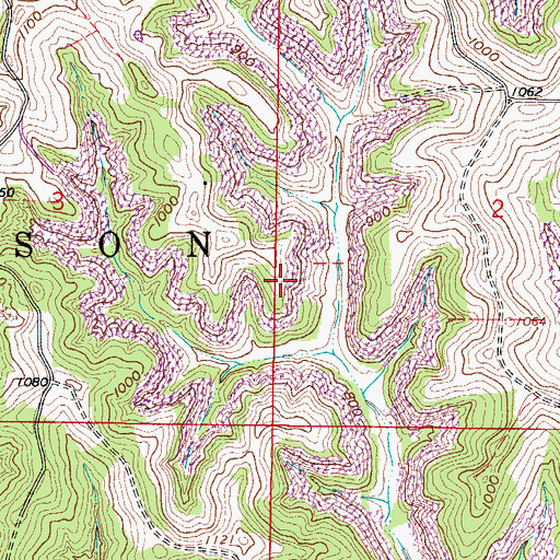 Topographic Map of Township of Jefferson, OH