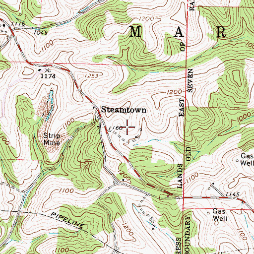 Topographic Map of Township of Marion, OH