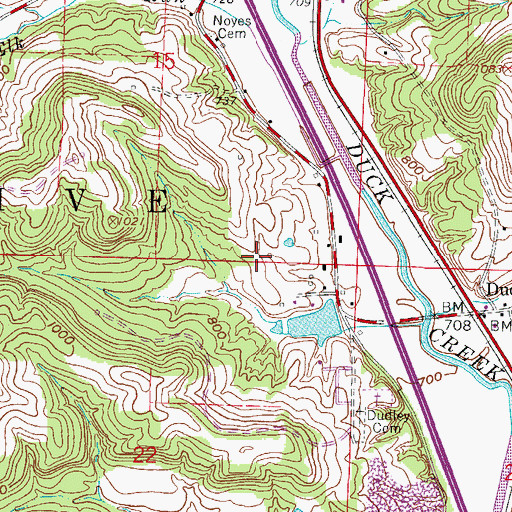 Topographic Map of Township of Olive, OH