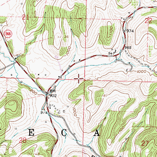 Topographic Map of Township of Seneca, OH