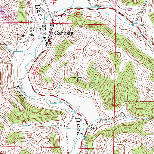 Topographic Map of Township of Stock, OH