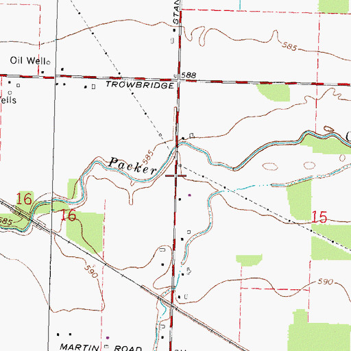 Topographic Map of Township of Benton, OH