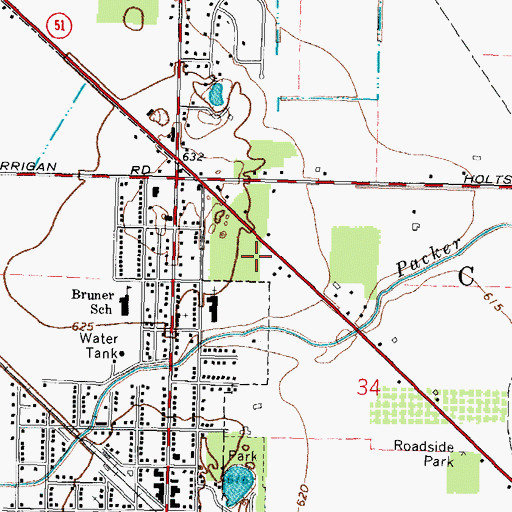 Topographic Map of Township of Clay, OH