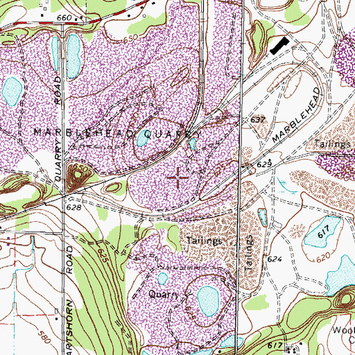 Topographic Map of Township of Danbury, OH