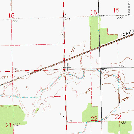 Topographic Map of Township of Crane, OH