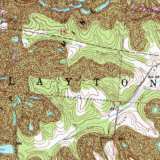 Topographic Map of Township of Clayton, OH