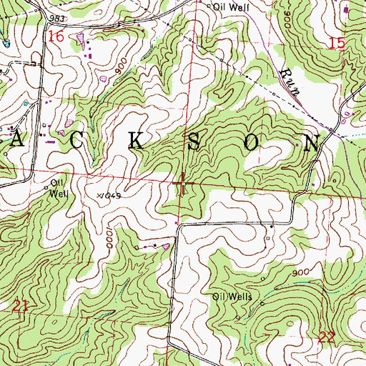 Topographic Map of Township of Jackson, OH