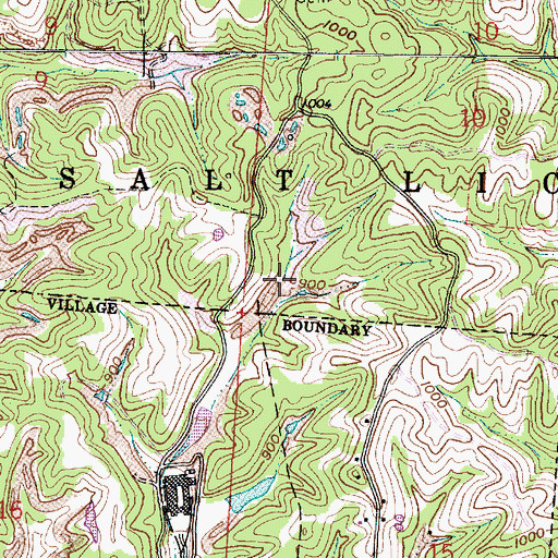Topographic Map of Township of Salt Lick, OH