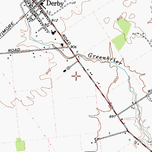 Topographic Map of Township of Darby, OH