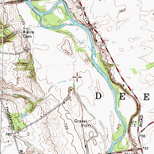 Topographic Map of Township of Deercreek, OH