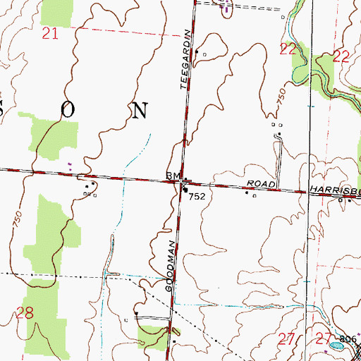 Topographic Map of Township of Madison, OH