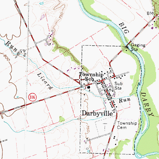 Topographic Map of Township of Muhlenberg, OH