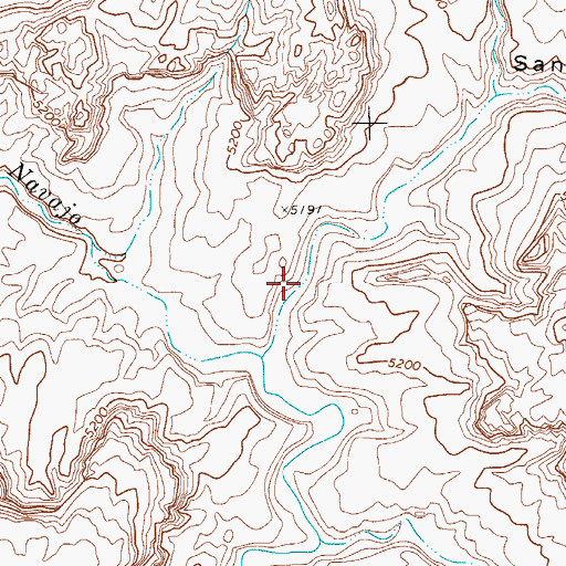 Topographic Map of Sand Canyon, AZ