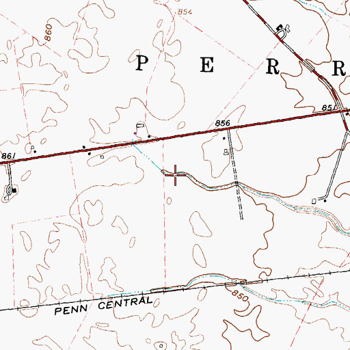 Topographic Map of Township of Perry, OH