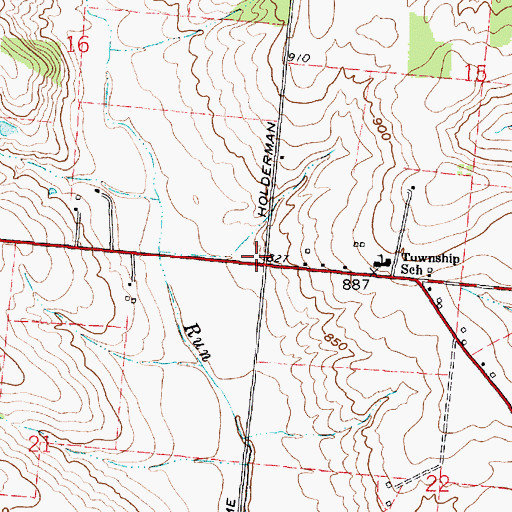 Topographic Map of Township of Saltcreek, OH