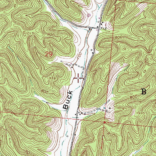 Topographic Map of Township of Beaver, OH