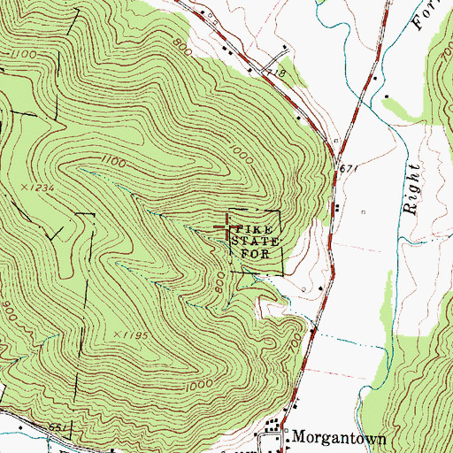 Topographic Map of Township of Benton, OH
