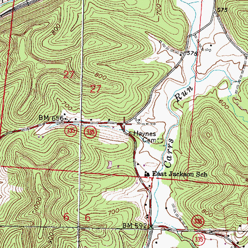 Topographic Map of Township of Jackson, OH