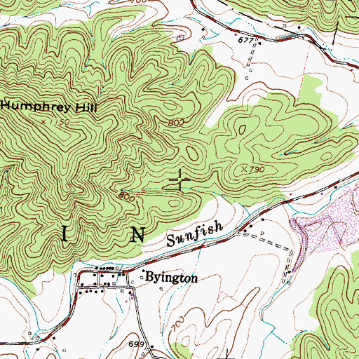 Topographic Map of Township of Mifflin, OH