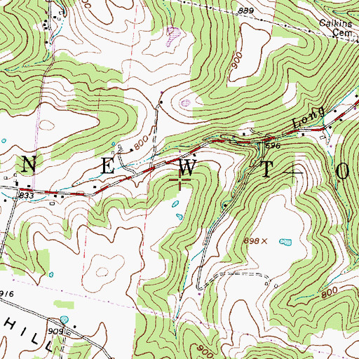 Topographic Map of Township of Newton, OH