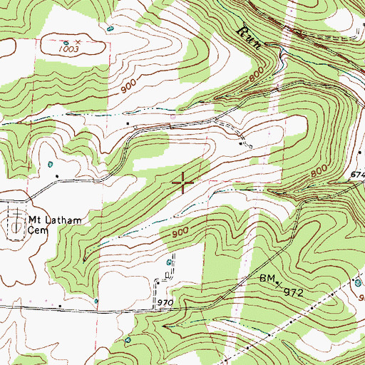 Topographic Map of Township of Pebble, OH