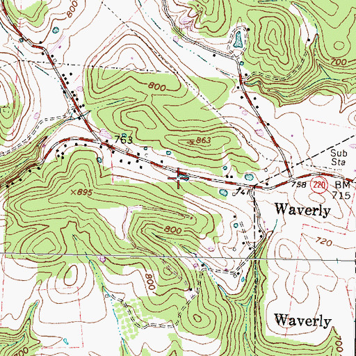 Topographic Map of Township of Pee Pee, OH