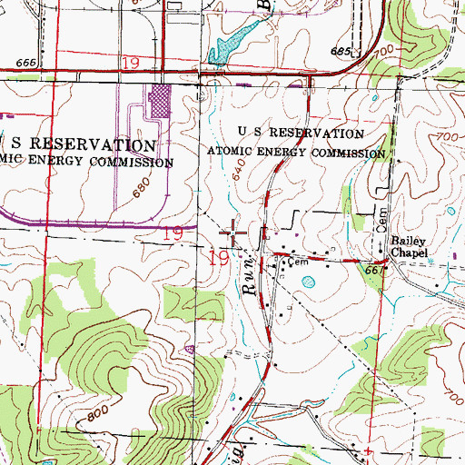 Topographic Map of Township of Scioto, OH