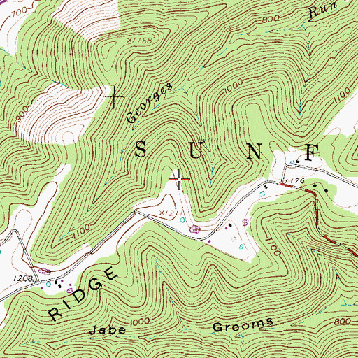 Topographic Map of Township of Sunfish, OH