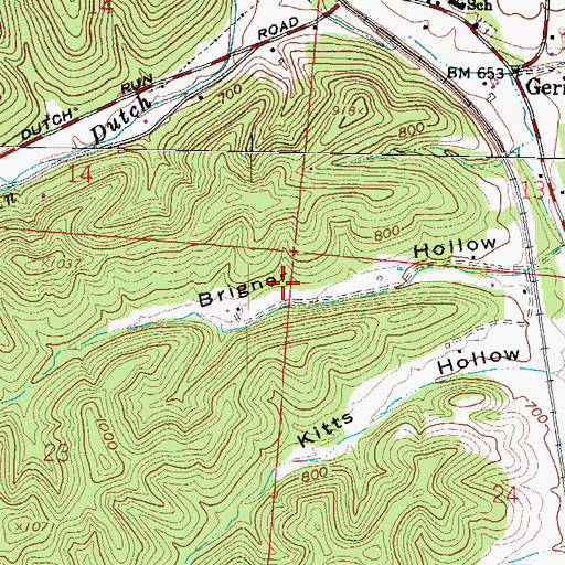 Topographic Map of Township of Union, OH
