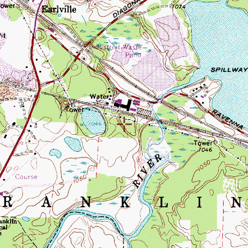 Topographic Map of Township of Franklin, OH