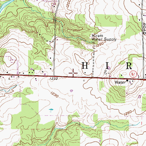 Topographic Map of Township of Hiram, OH