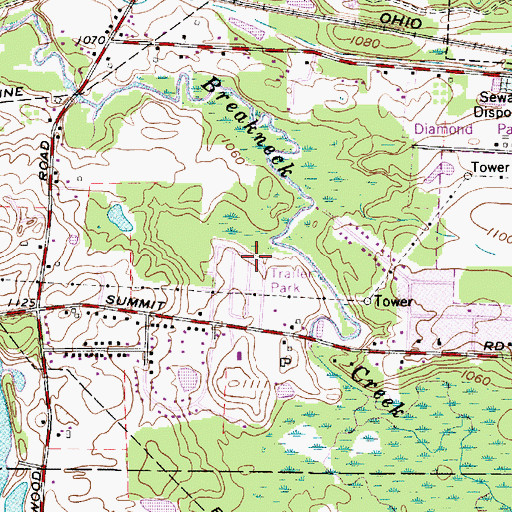 Topographic Map of Township of Ravenna, OH