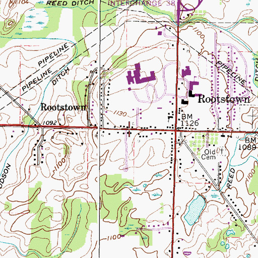 Topographic Map of Township of Rootstown, OH