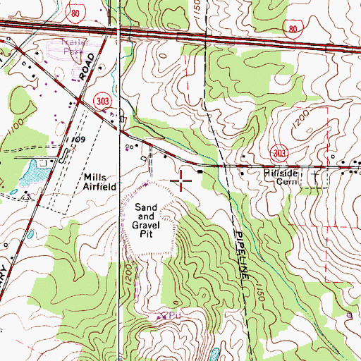 Topographic Map of Township of Shalersville, OH