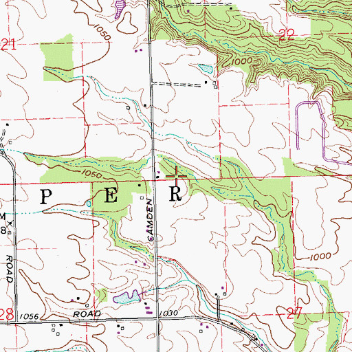 Topographic Map of Township of Gasper, OH
