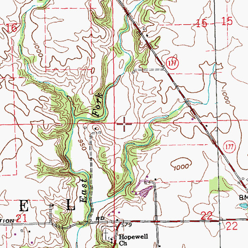 Topographic Map of Township of Israel, OH