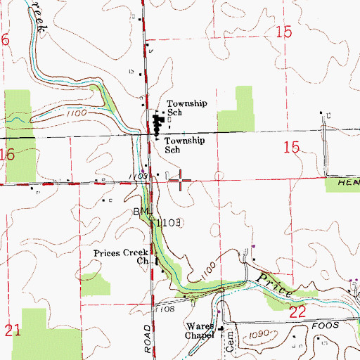 Topographic Map of Township of Monroe, OH