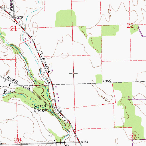 Topographic Map of Township of Washington, OH