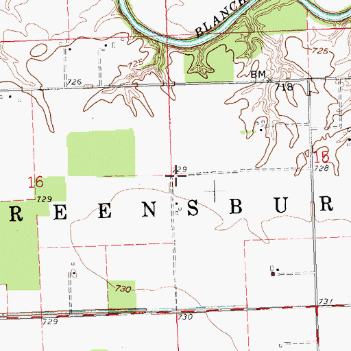 Topographic Map of Township of Greensburg, OH