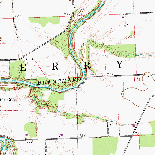 Topographic Map of Township of Perry, OH