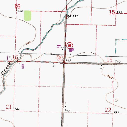 Topographic Map of Township of Van Buren, OH